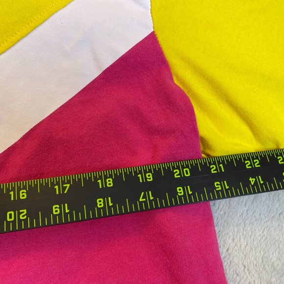 Black Pike Mens T-Shirt 2XL Yellow & Pink T-Shirt With Embroidered Bear Design - Picture 4 of 12